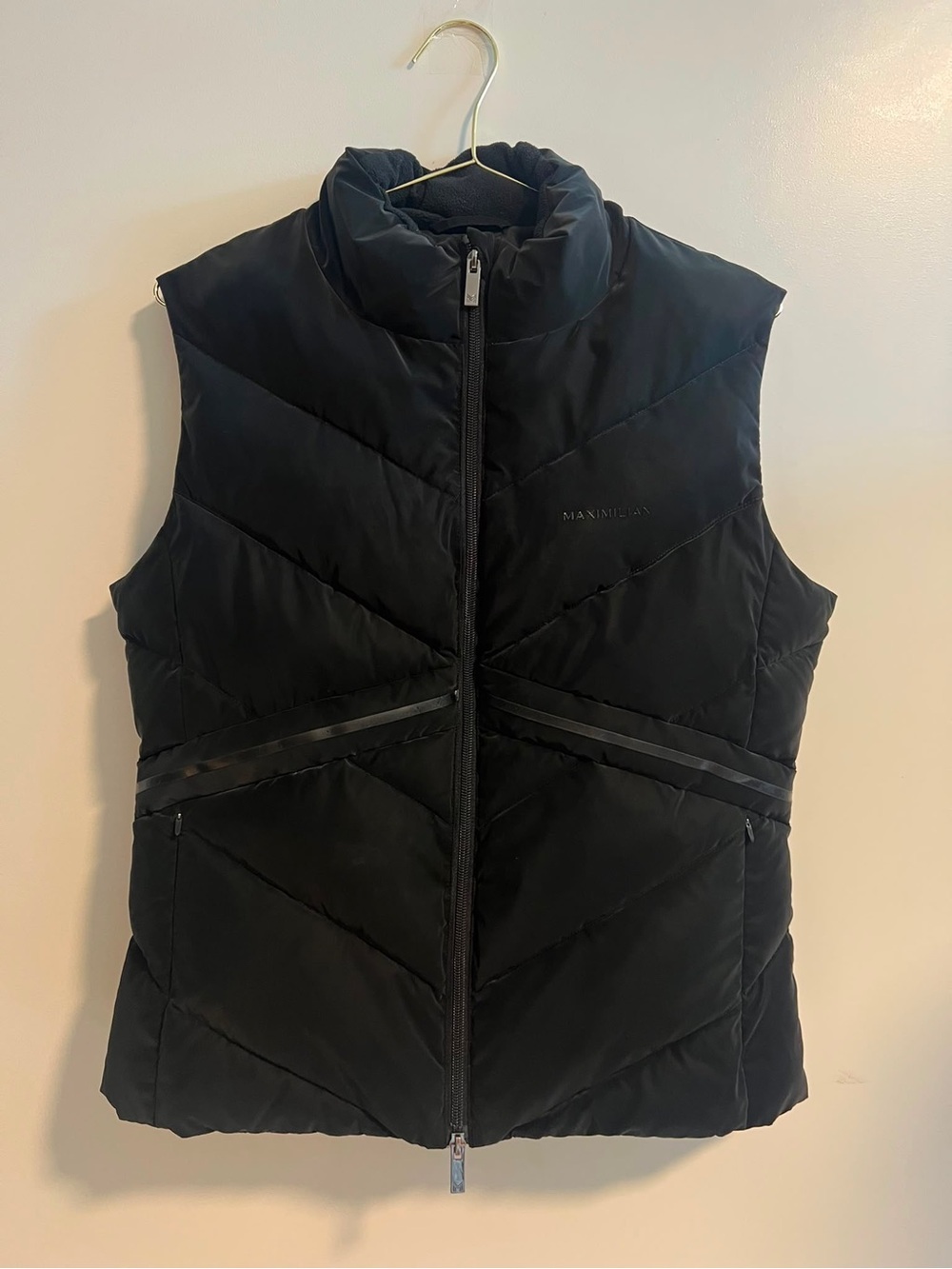 Maximillian Equestrian Black Quilted Insulated Vest with High Collar